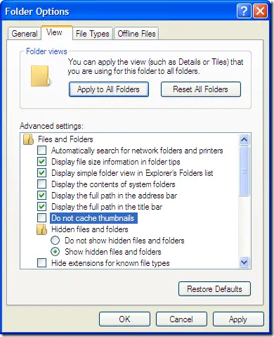 folder Options