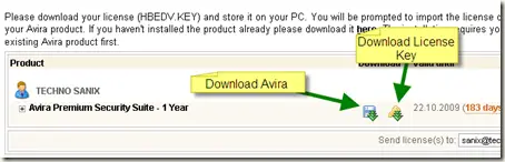 avira license download