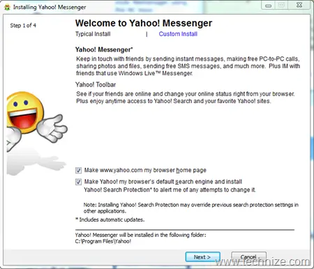yahoo messenger web installer