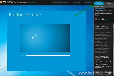 windows 7 test drive