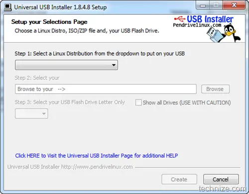 Universal USB Installer Setup